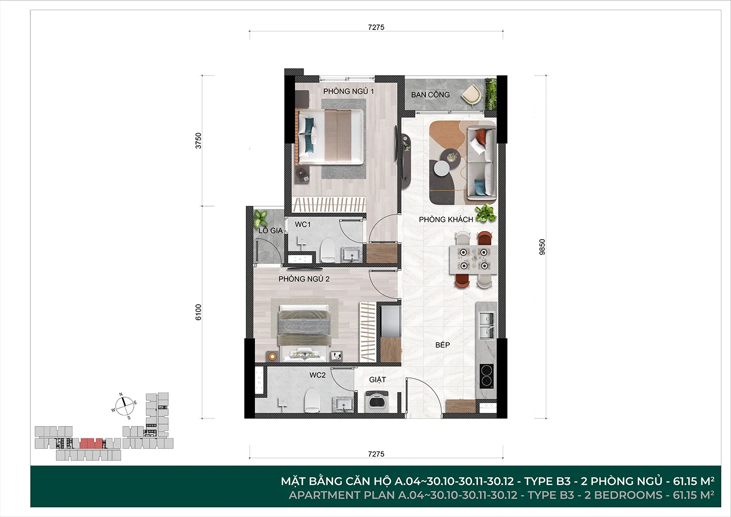 2 phong ngu block A