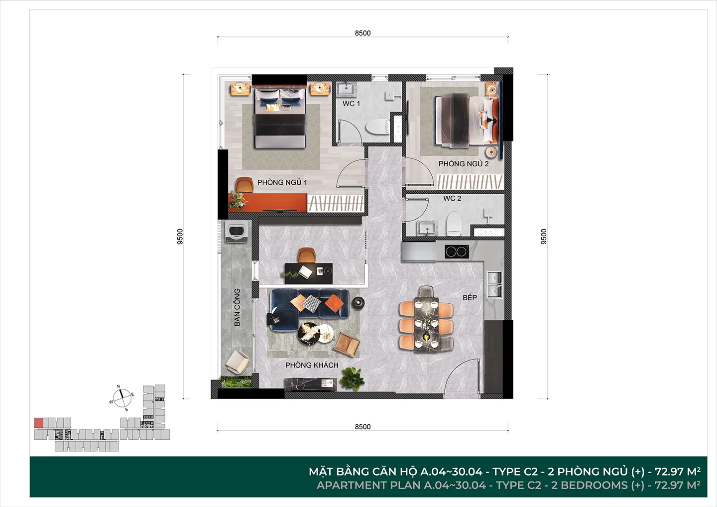 2 phong ngu + block A